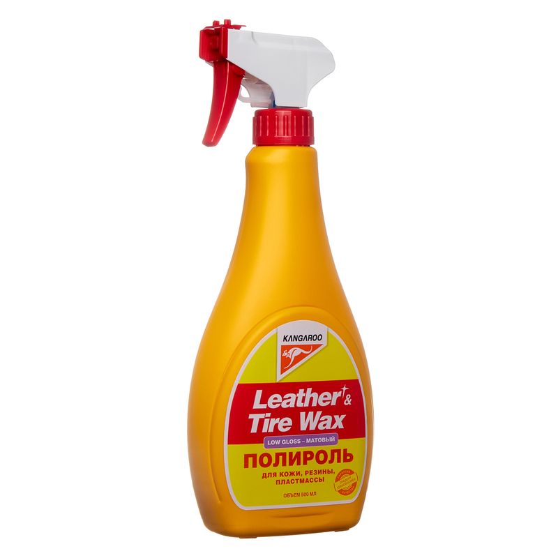 KANGAROO Полироль Супер Блеск Leather & Tire Wax Super Gloss (кож.,рез.,пласт.) 500мл
