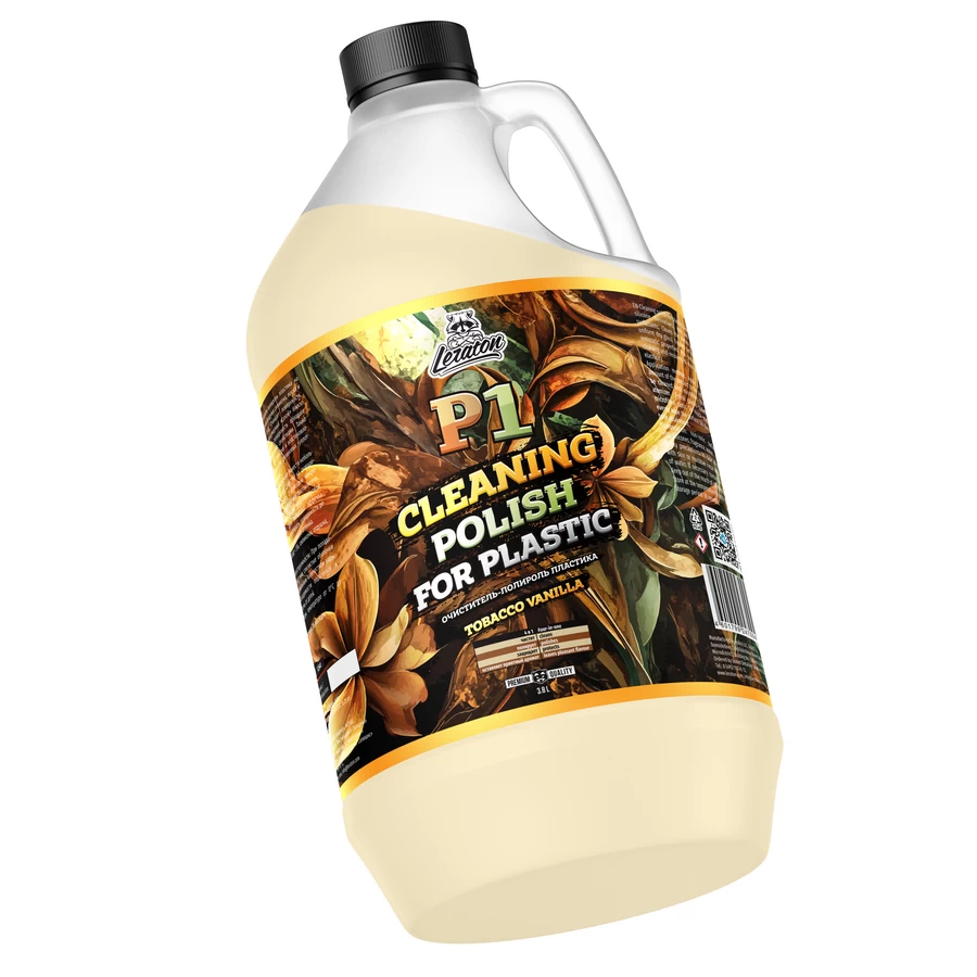 Очиститель-полироль пластика LERATON P1 TOBACCO VANILLA 3,8л