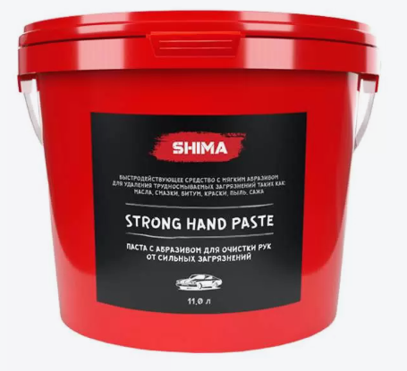 SHIMA DETAILER "STRONG HAND PASTE" Паста с абразивом д/ оч.рук 11л (красное ведро)