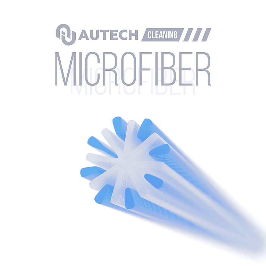 Au-2416 AQUA MONSTER Микрофибровое полотенце 50*80 см, чёрное, 600гр/м2 для сушки авто