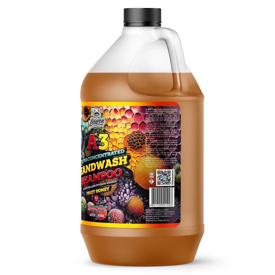 Суперконцентрированный шампунь для ручной мойки LERATON A3 HANDWASH SHAMPOO FRUIT HONEY 3,8л