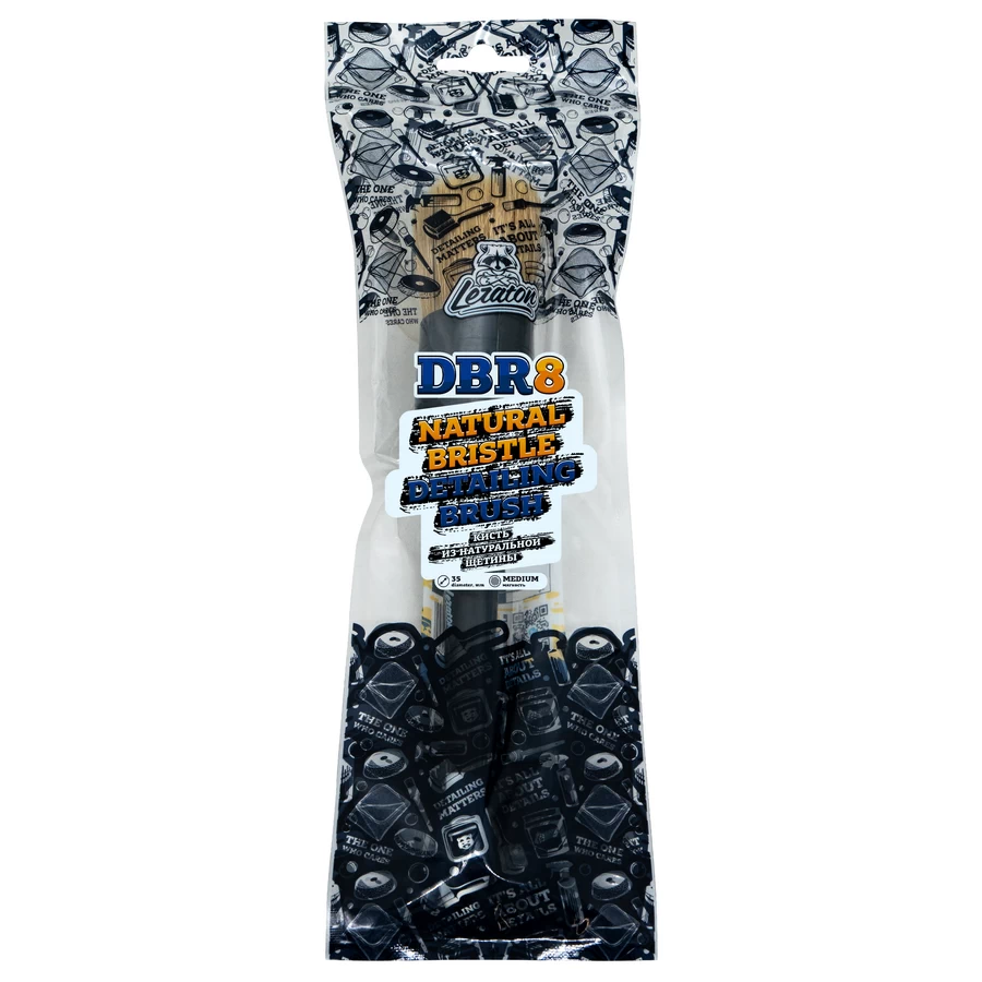 Кисть для детейлинга, натуральная щетина 35 мм LERATON NATURAL BRISTLE DETAILING BRUSH DBR8