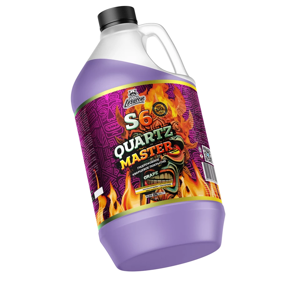 Кварцевый состав для быстрого блеска и гидрофоба LERATON S6 GRAPE 3,8л