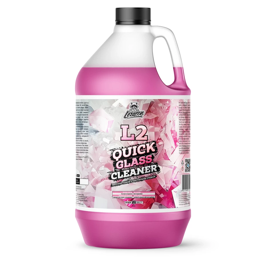Бесспиртовой очиститель стекол LERATON L2 QUICK GLASS CLEANER 3,8 л